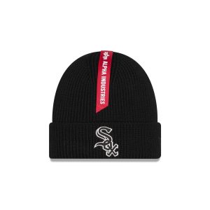 Alpha Industries x Chicago White Sox Black Cuff Knit Hat
