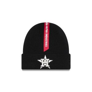 Alpha Industries x Houston Astros Black Cuff Knit Hat