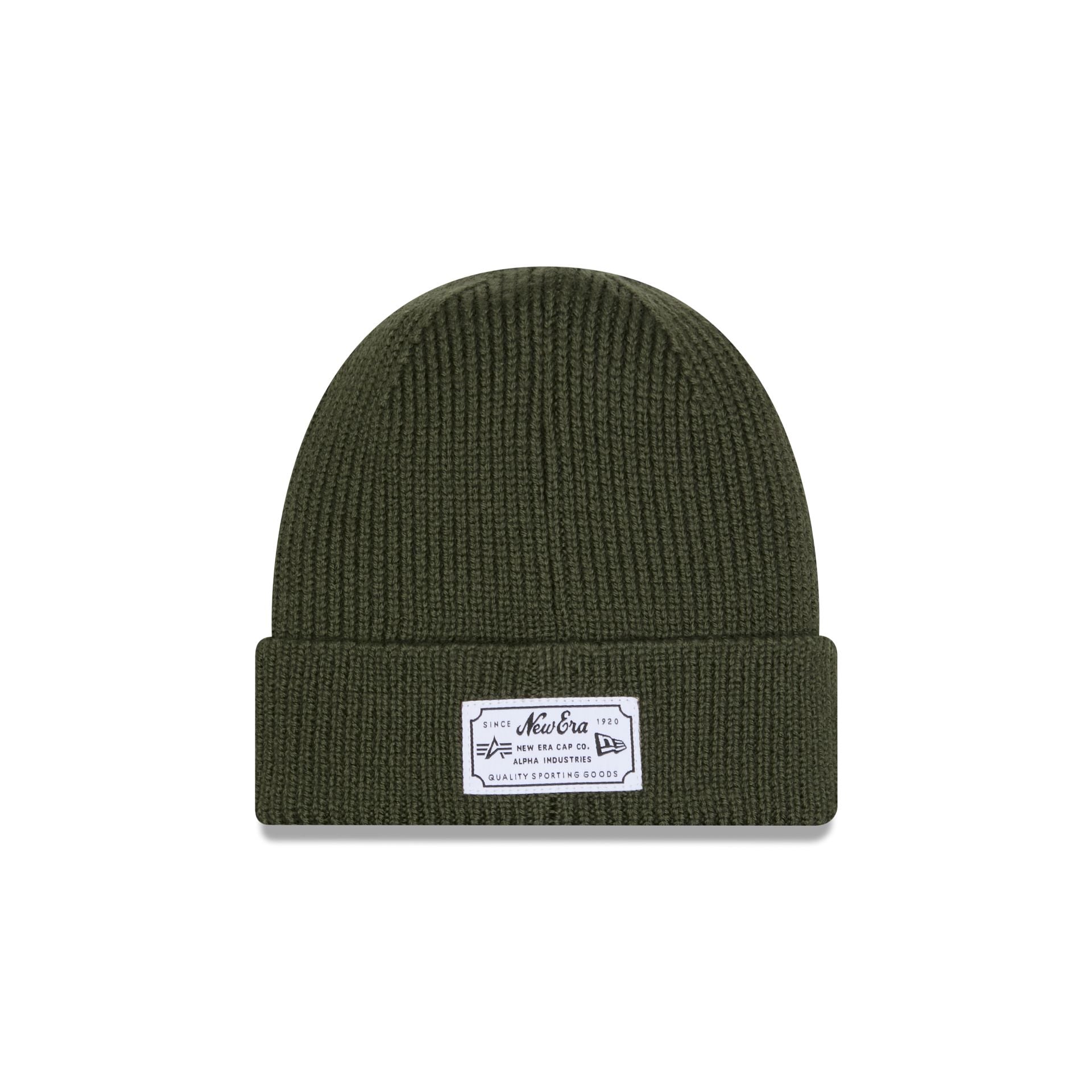 Alpha Industries x Boston Red Sox Olive Green Cuff Knit Hat - Image 3