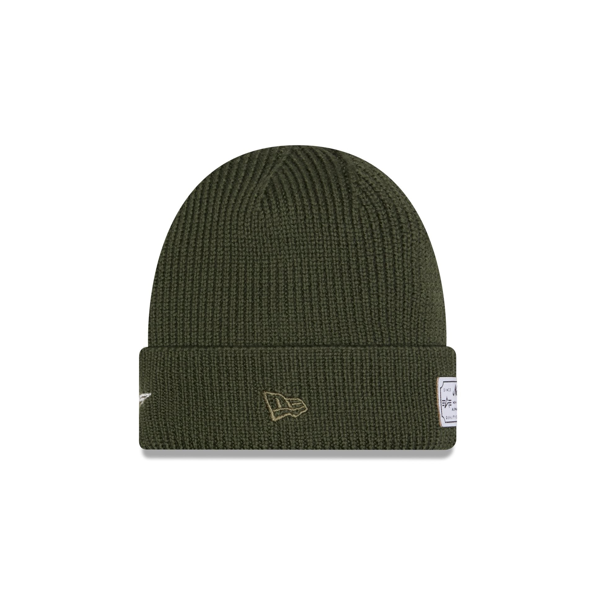 Alpha Industries x Dallas Cowboys Olive Green Cuff Knit Hat - Image 2