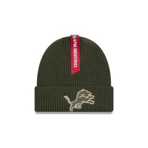 Alpha Industries x Detroit Lions Olive Green Cuff Knit Hat