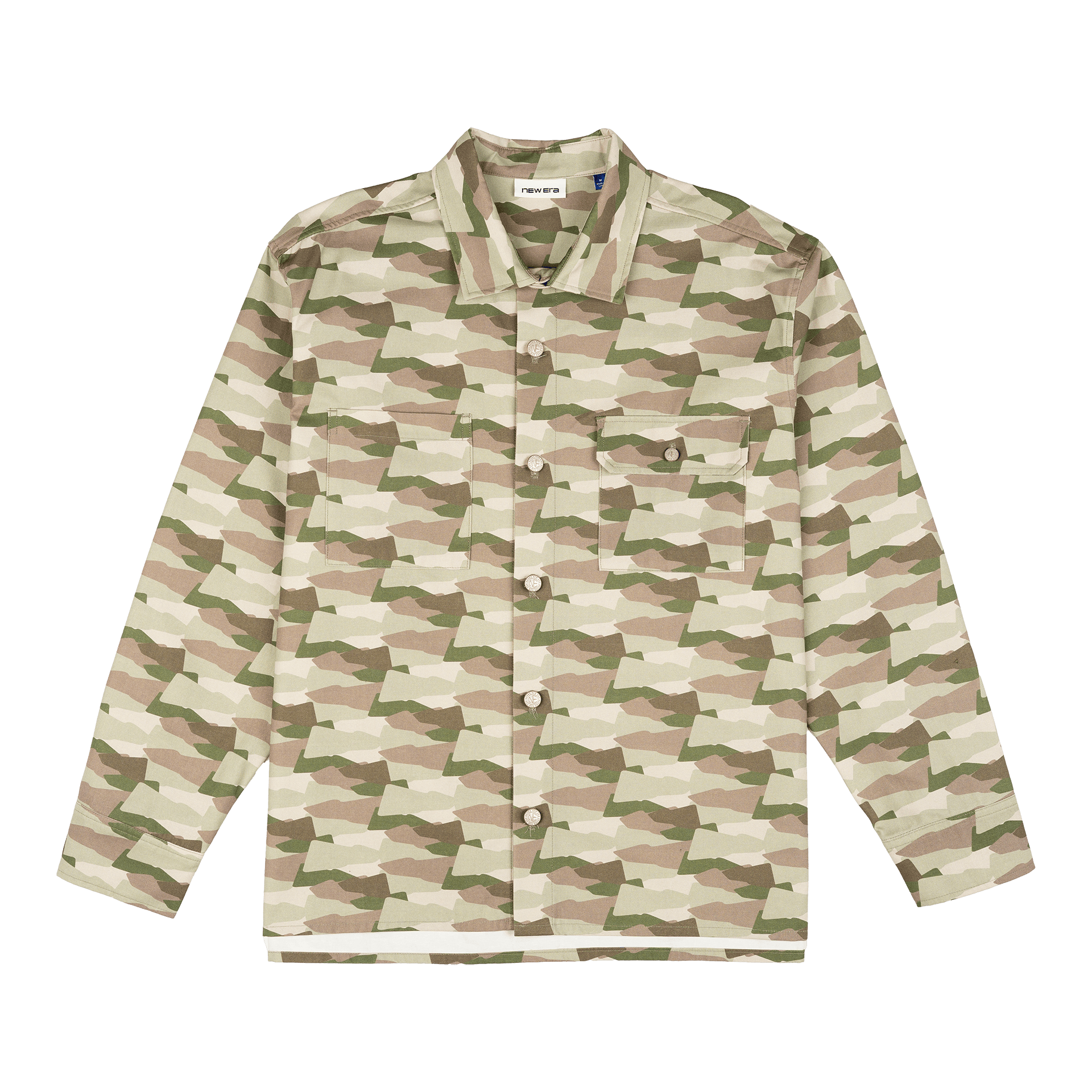 New Era Branded Printed Military Shacket - Image 2