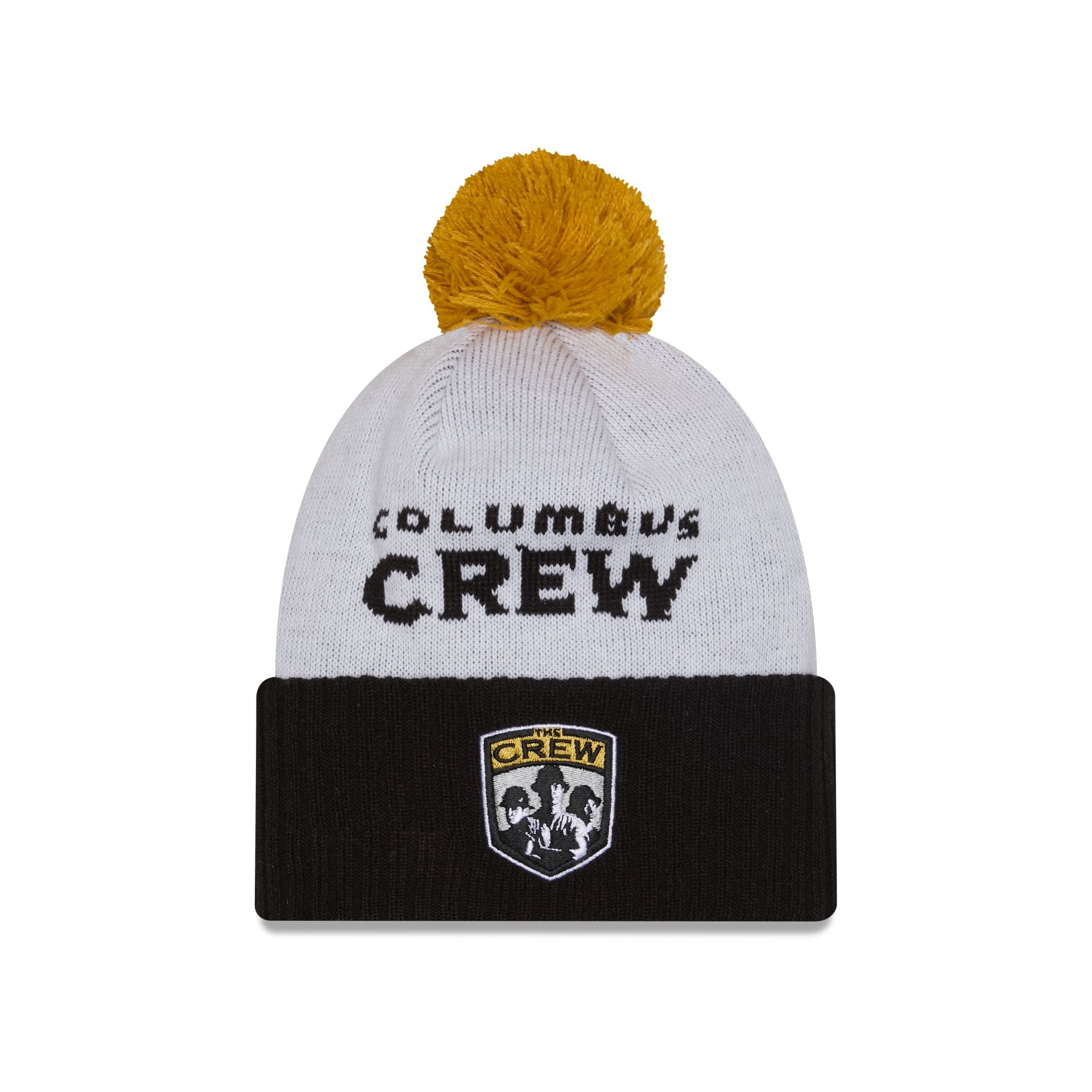 Columbus Crew 2025 Jersey Hook White Pom Knit Hat