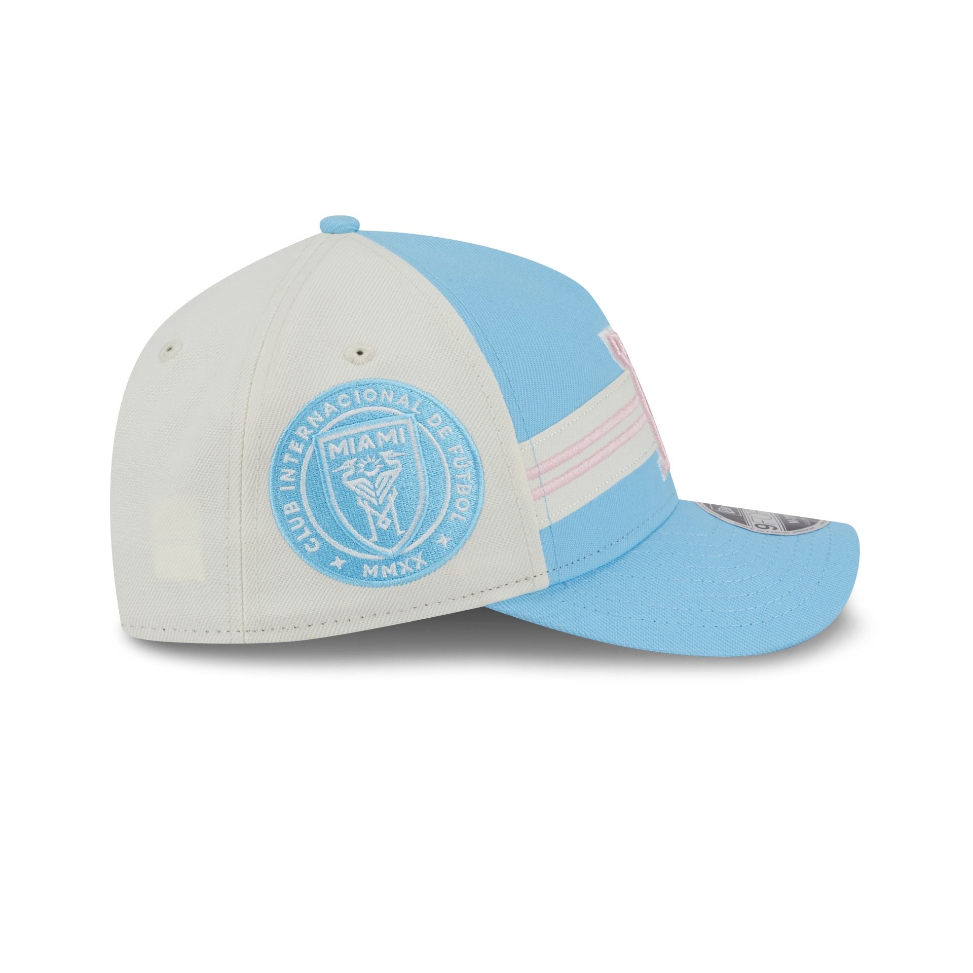 Inter Miami 2025 Jersey Hook Light Blue 9FORTY M-Crown A-Frame Snapback Hat - Image 4