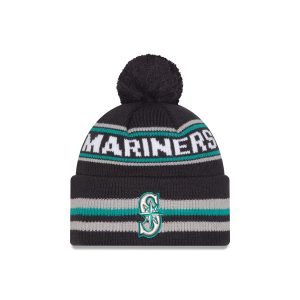 Seattle Mariners Classic Pom Knit Hat