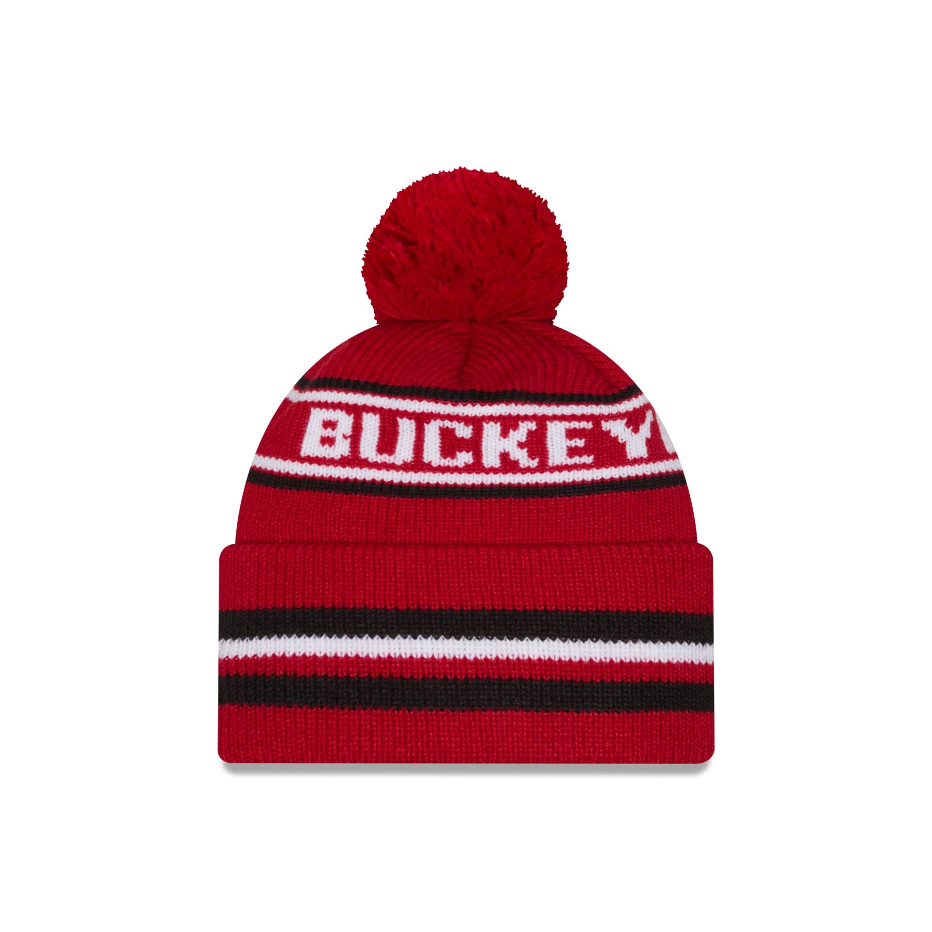 Ohio State Buckeyes Classic Pom Knit Hat - Image 3