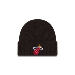 Miami Heat Waffle Stitch Knit Beanie Hat