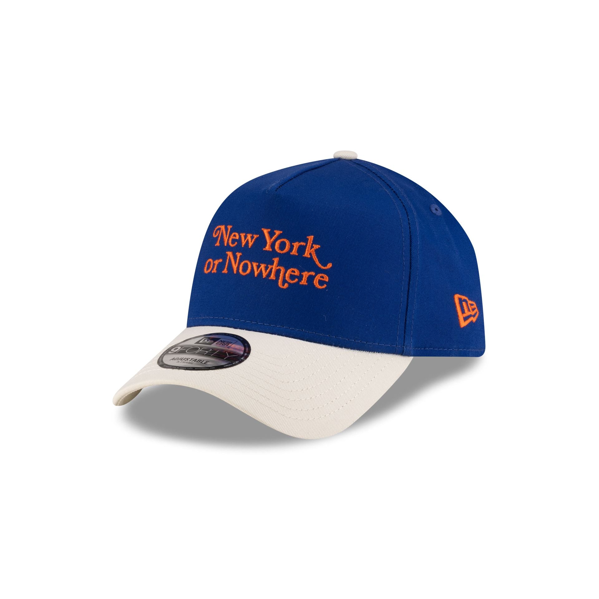 New York or Nowhere x New York Mets Light Royal Wordmark 9FORTY A-Frame Snapback Hat - Image 3