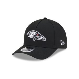 Baltimore Ravens Black & White 9FORTY M-Crown A-Frame Snapback Hat