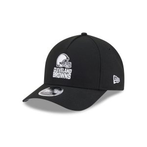Cleveland Browns Black & White 9FORTY M-Crown A-Frame Snapback Hat