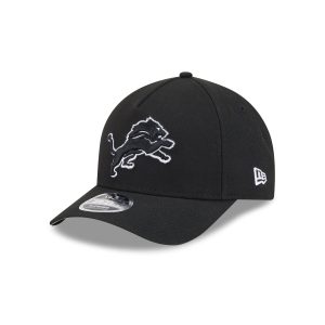 Detroit Lions Black & White 9FORTY M-Crown A-Frame Snapback Hat
