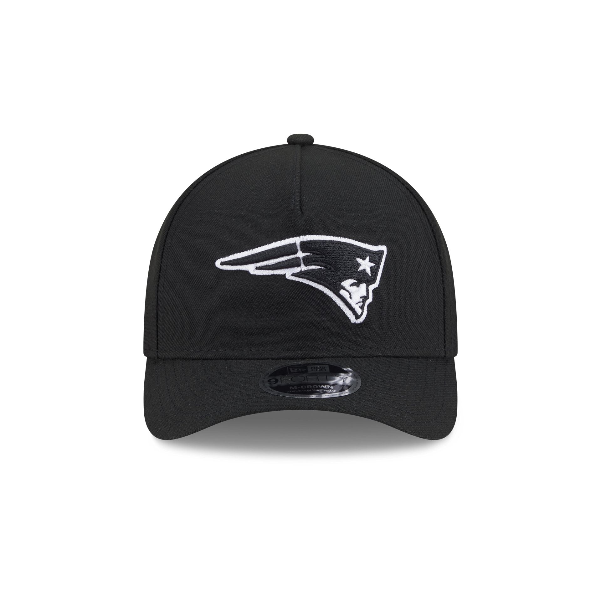 New England Patriots Black & White 9FORTY M-Crown A-Frame Snapback Hat - Image 2