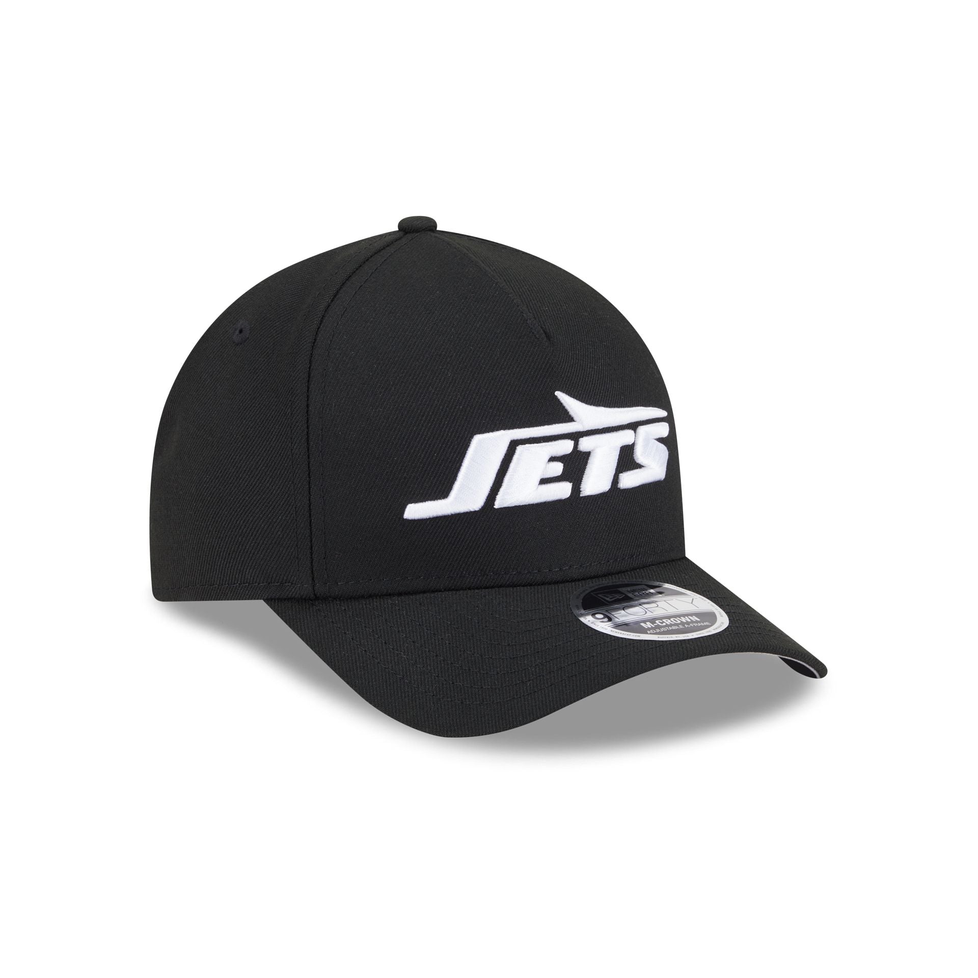 New York Jets Black & White 9FORTY M-Crown A-Frame Snapback Hat - Image 3