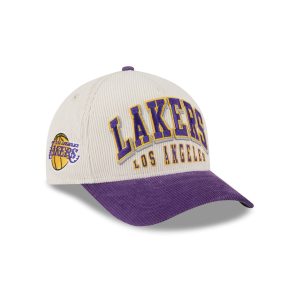Los Angeles Lakers Stacked Corduroy 9FORTY M-Crown A-Frame Snapback Hat