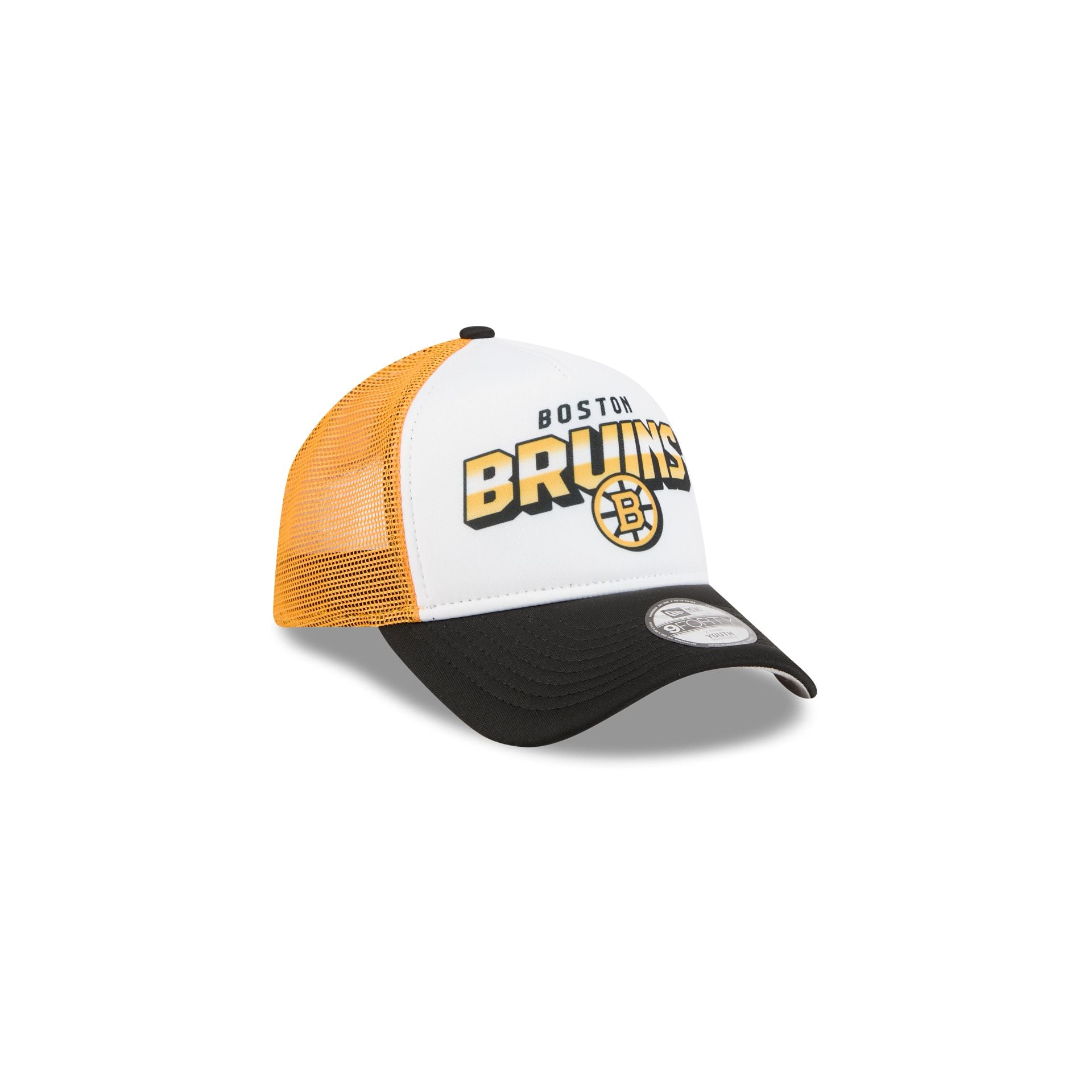 Boston Bruins Shine Kids 9FORTY A-Frame Trucker Hat - Image 3