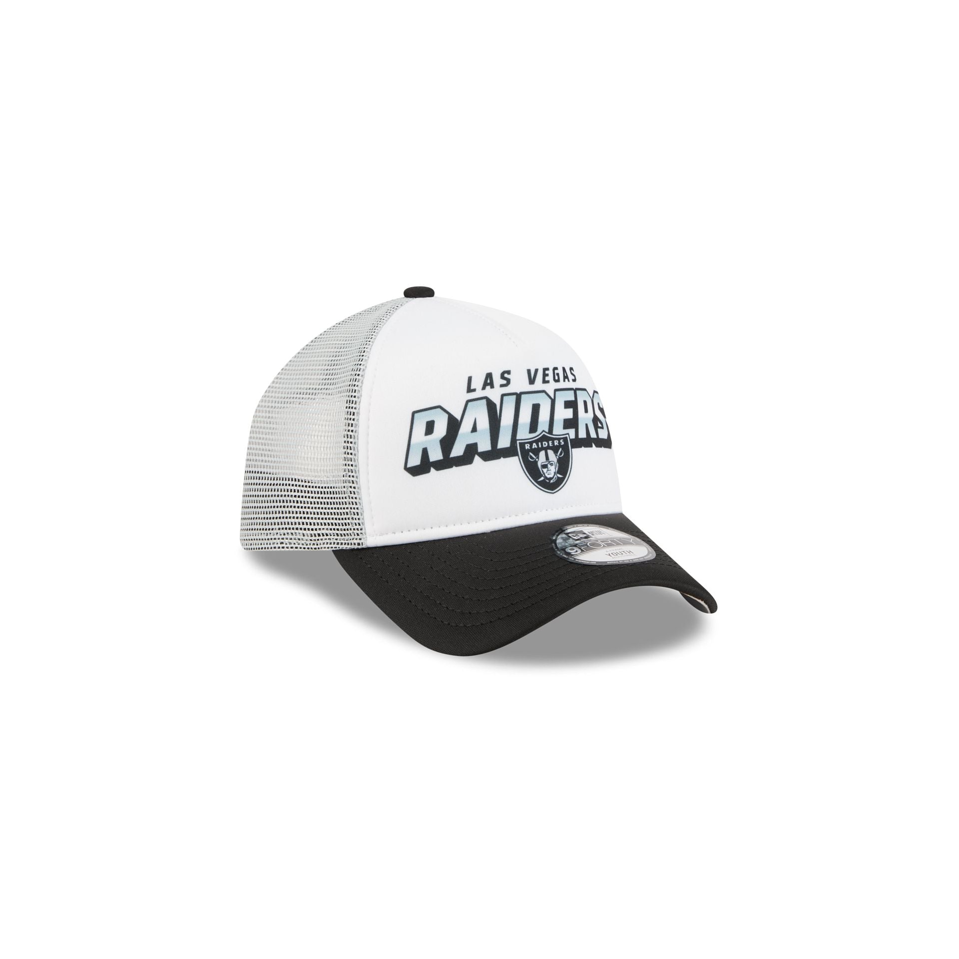 Las Vegas Raiders Shine Kids 9FORTY A-Frame Trucker Hat - Image 3