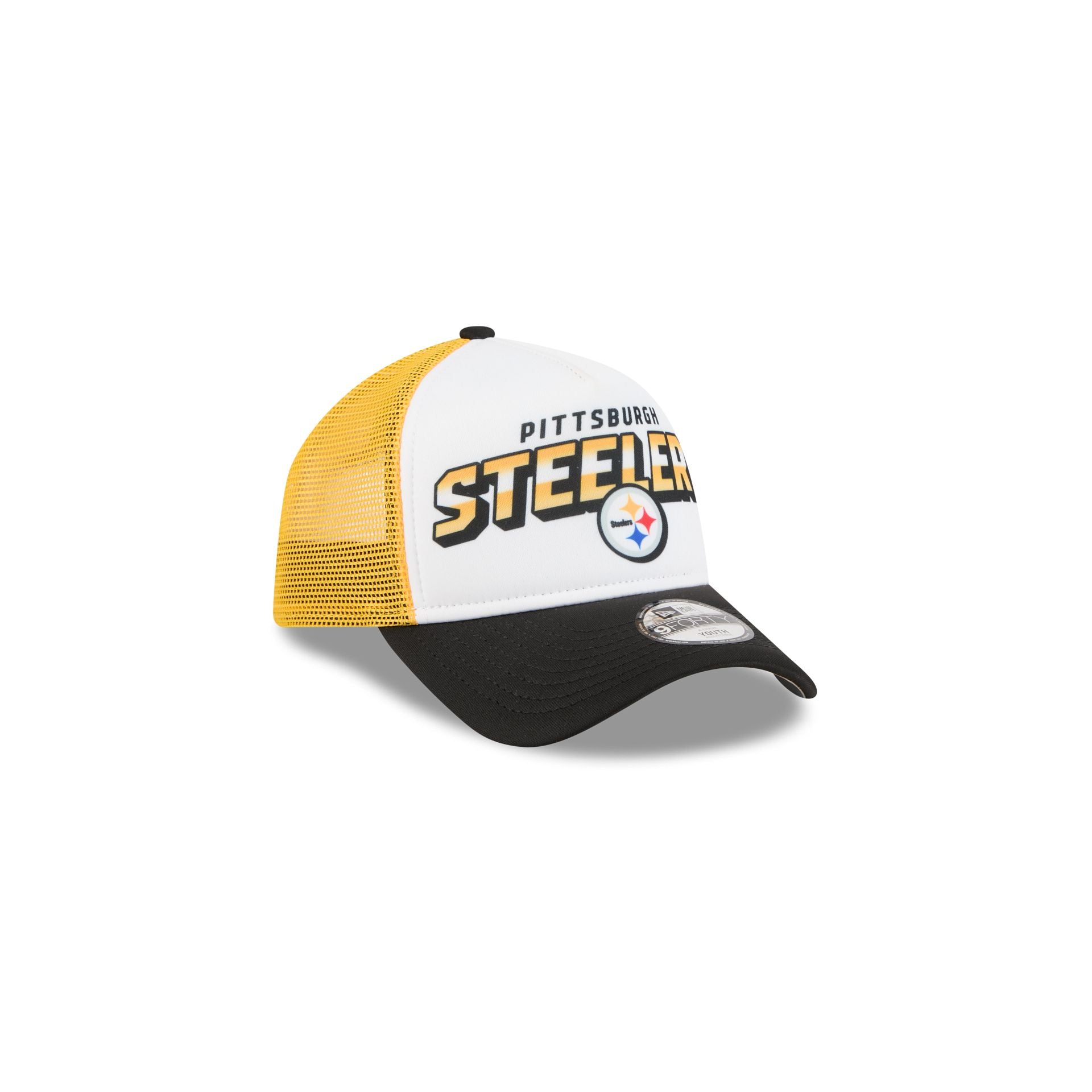 Pittsburgh Steelers Shine Kids 9FORTY A-Frame Trucker Hat - Image 3