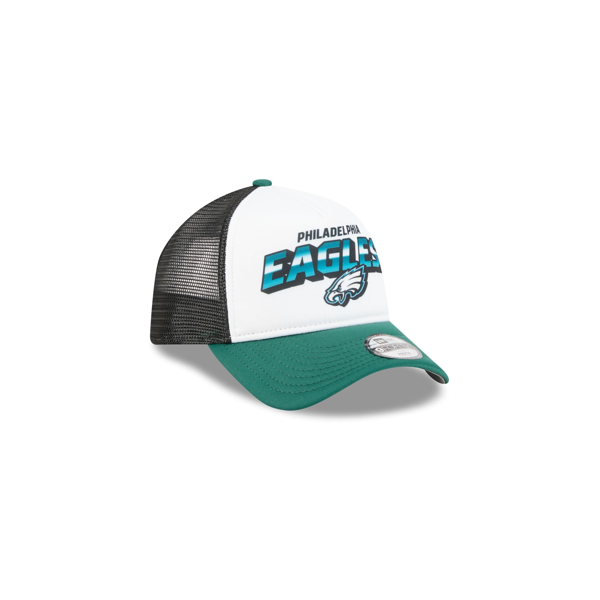 Philadelphia Eagles Shine Kids 9FORTY A-Frame Trucker Hat - Image 3