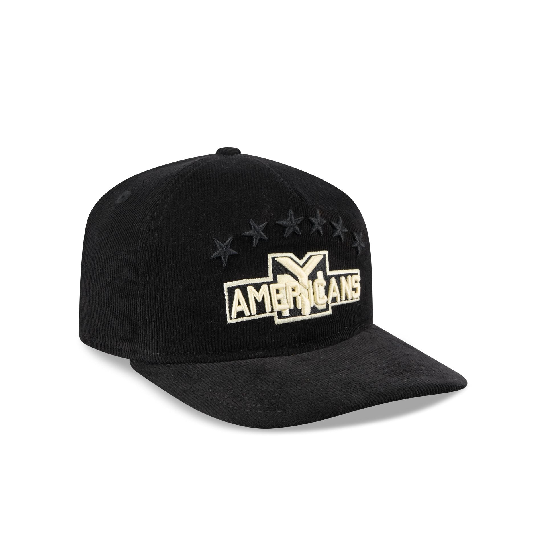 New York Americans Nostalgic Black Corduroy 19TWENTY Adjustable Hat - Image 3