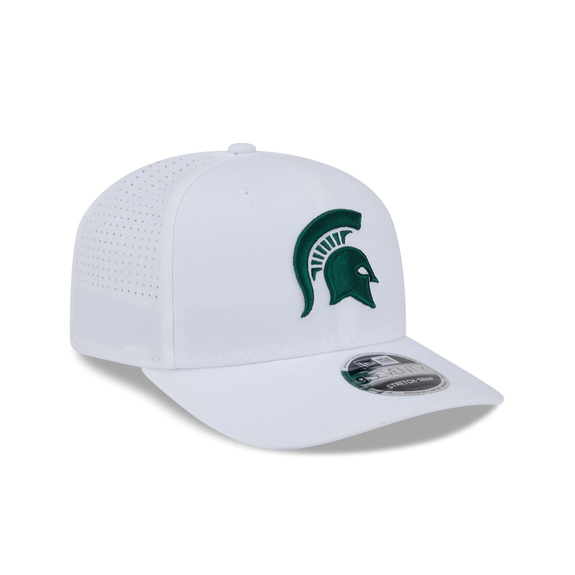 Michigan State Spartans Optic White Performance 9SEVENTY Stretch-Snap Hat - Image 3