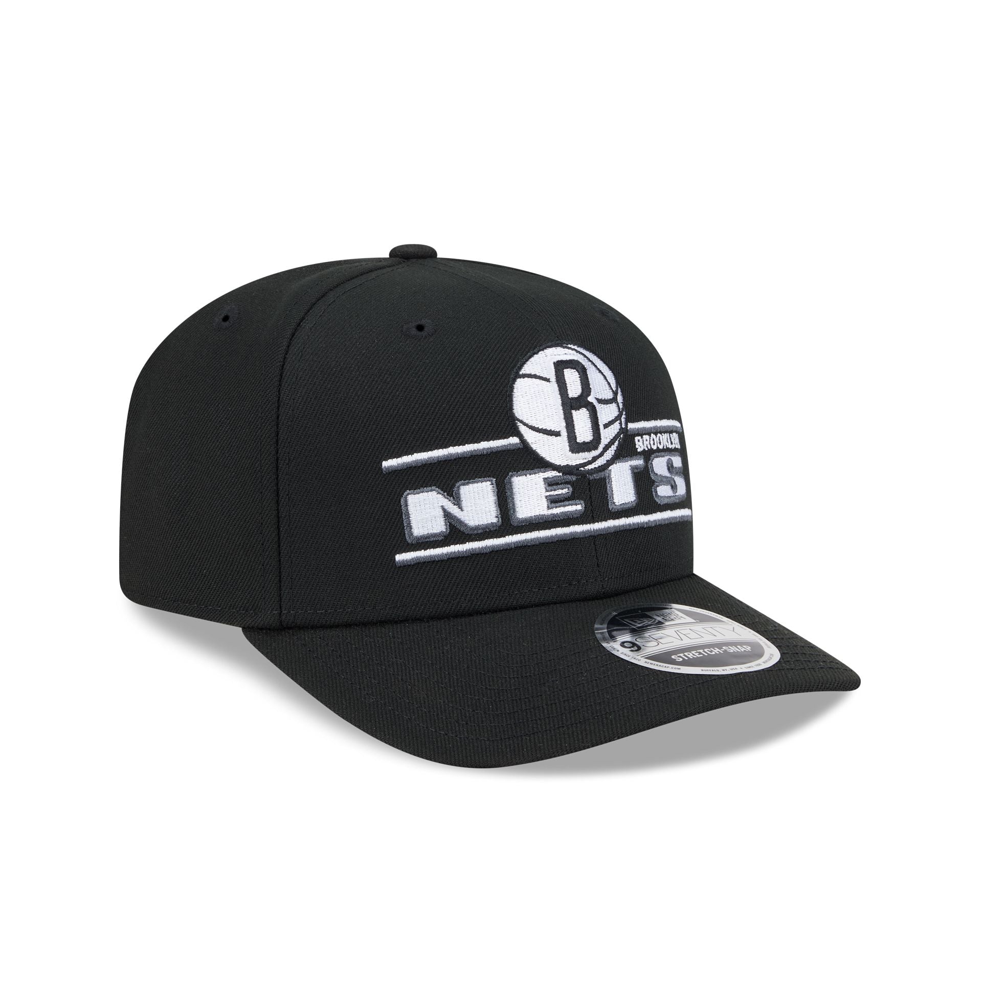 Brooklyn Nets Stated 9SEVENTY Stretch-Snap Hat - Image 3