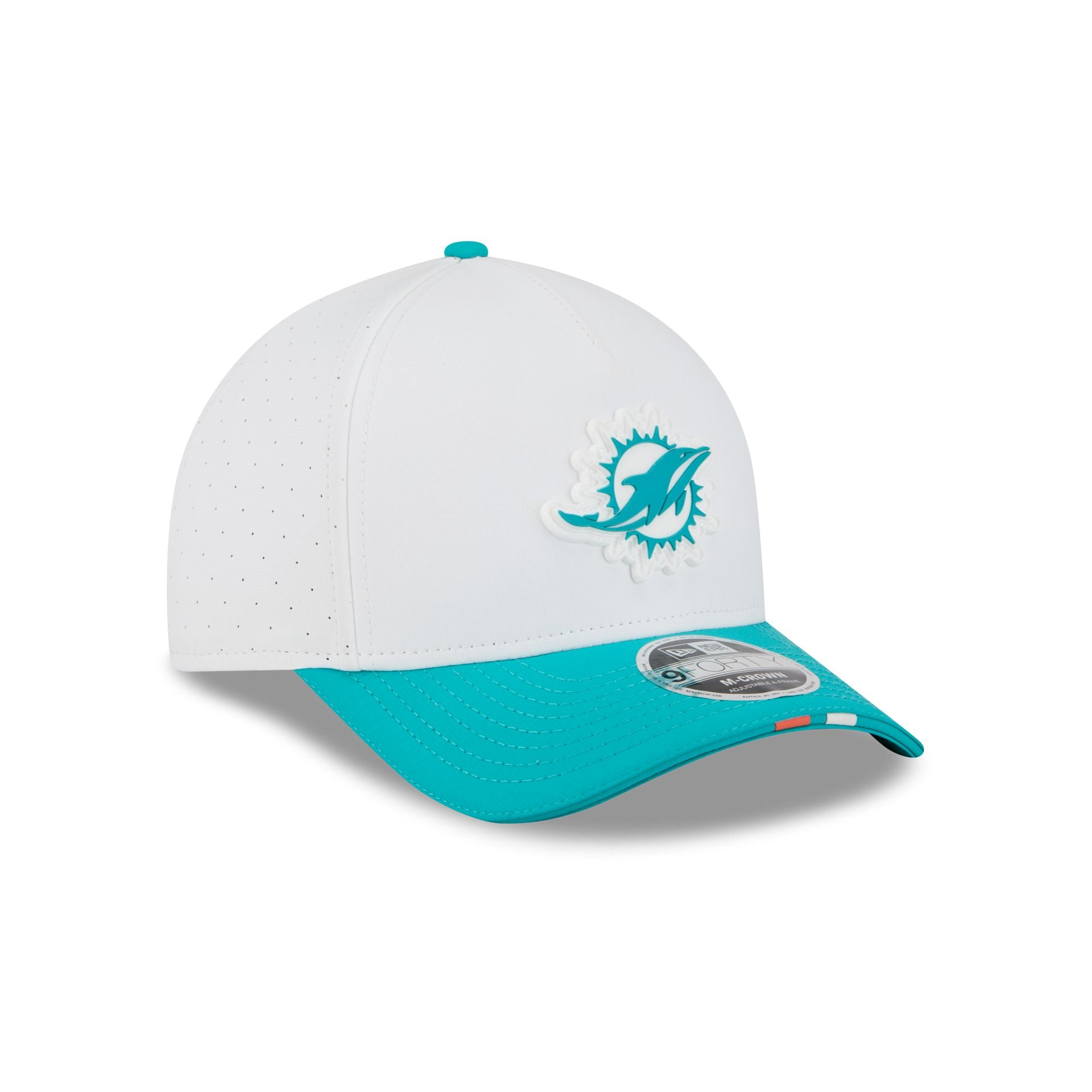 Miami Dolphins 2025 Training 9FORTY M-Crown A-Frame Snapback Hat - Image 3