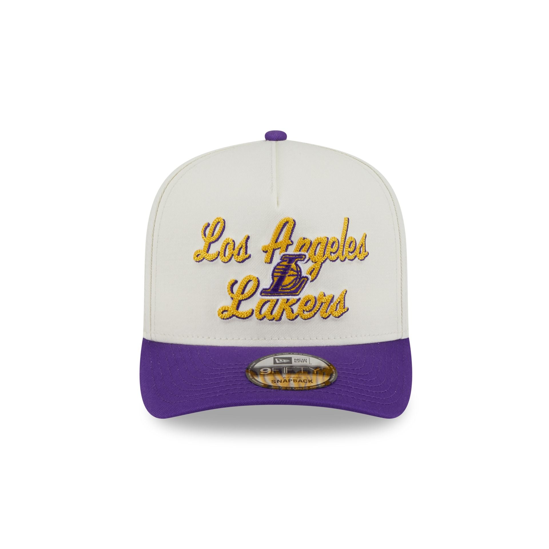 Los Angeles Lakers Chainstitch 9FIFTY A-Frame Snapback Hat - Image 2