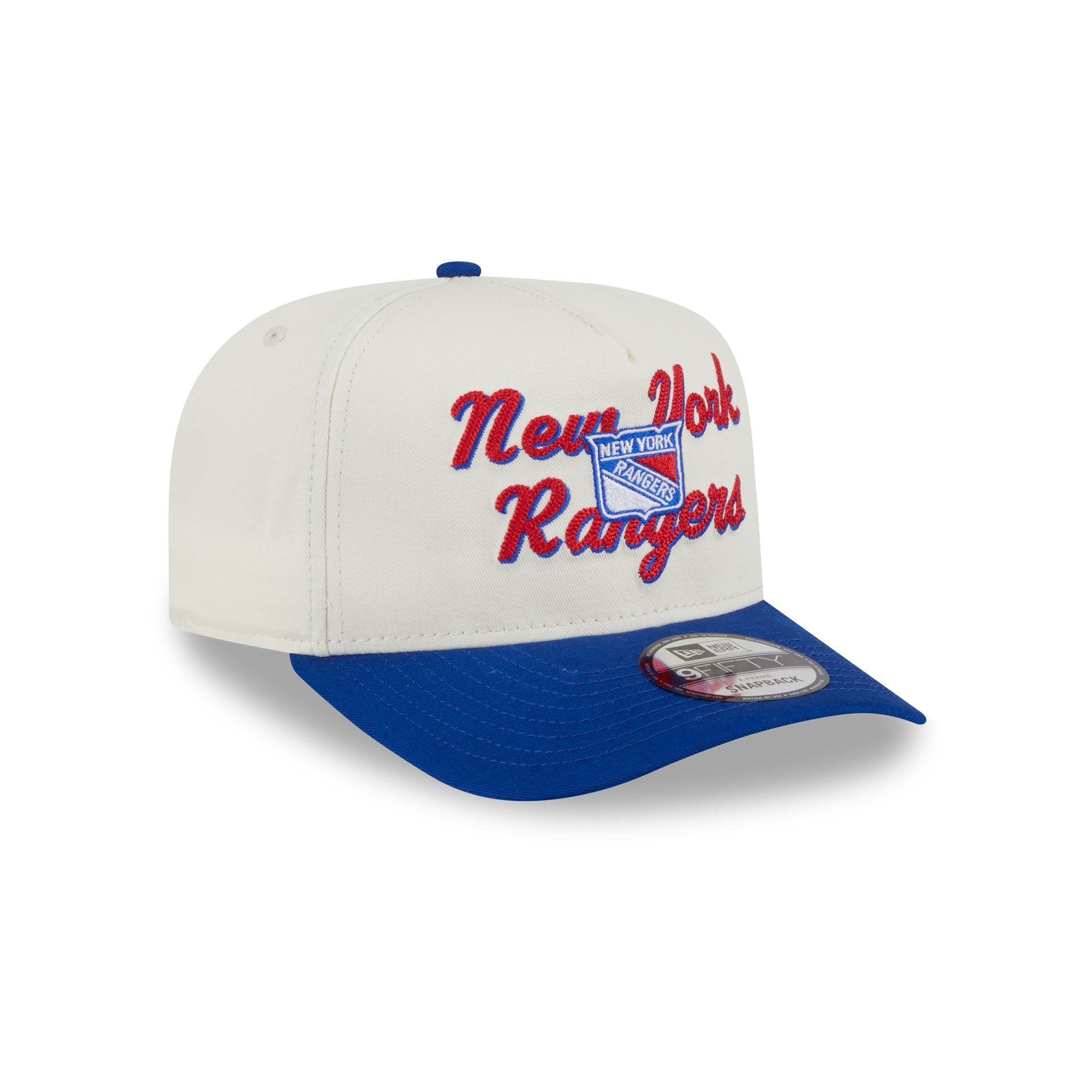 New York Rangers Chainstitch 9FIFTY A-Frame Snapback Hat - Image 3