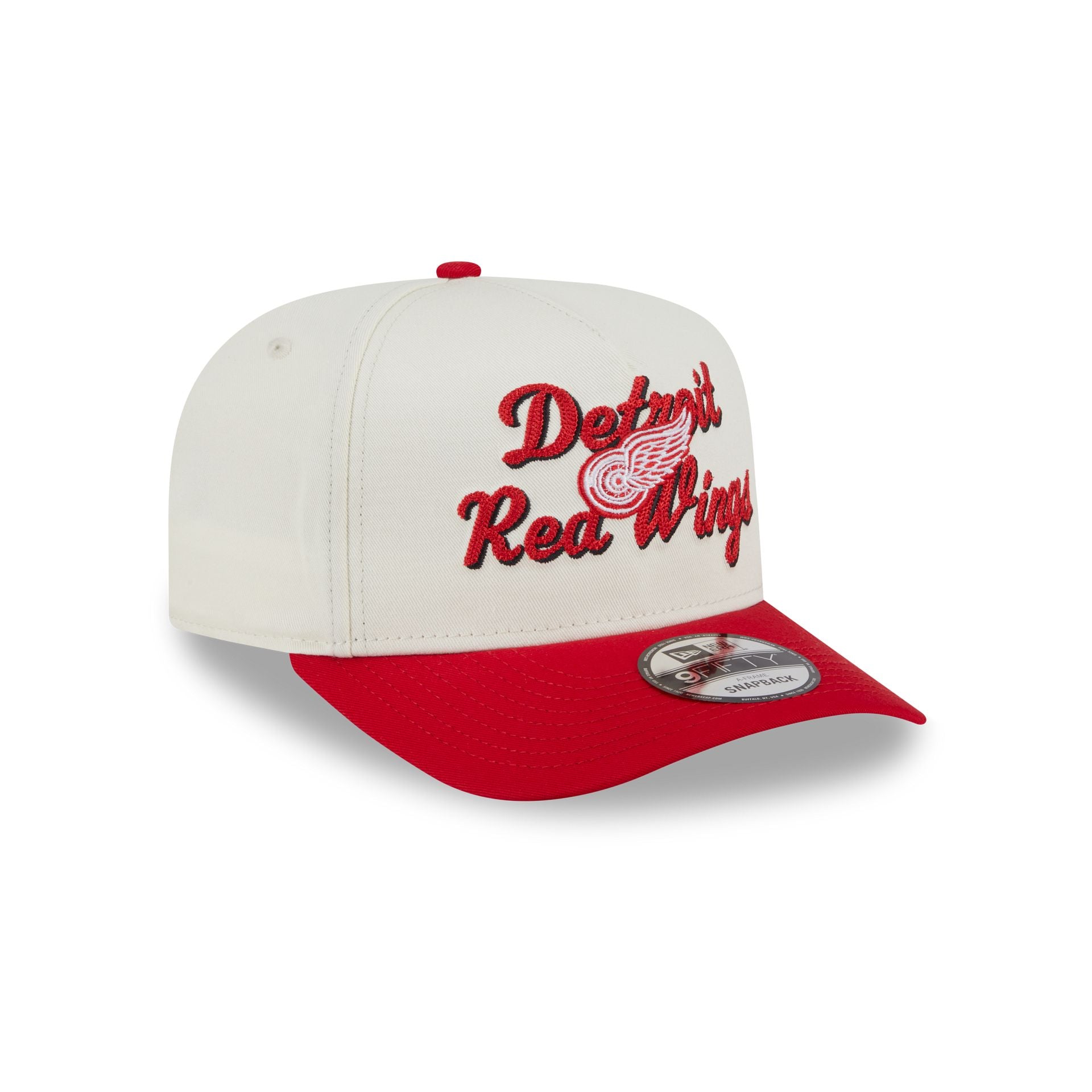 Detroit Red Wings Chainstitch 9FIFTY A-Frame Snapback Hat - Image 3