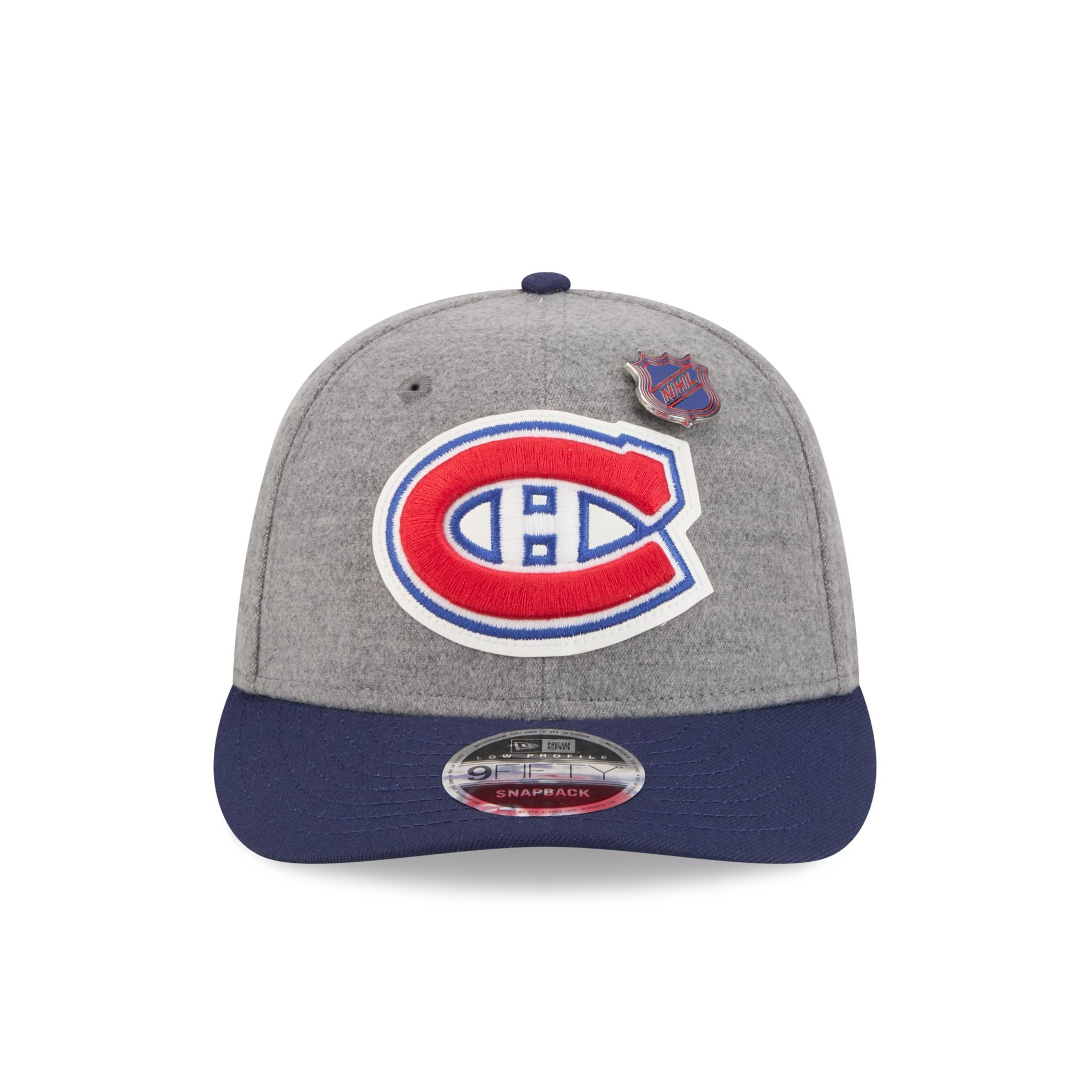 Montreal Canadiens Heather Gray Wool Low Profile 9FIFTY Snapback Hat - Image 2