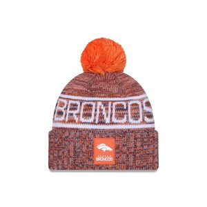 Denver Broncos 2025 Sideline Cold Weather Pom Knit Hat