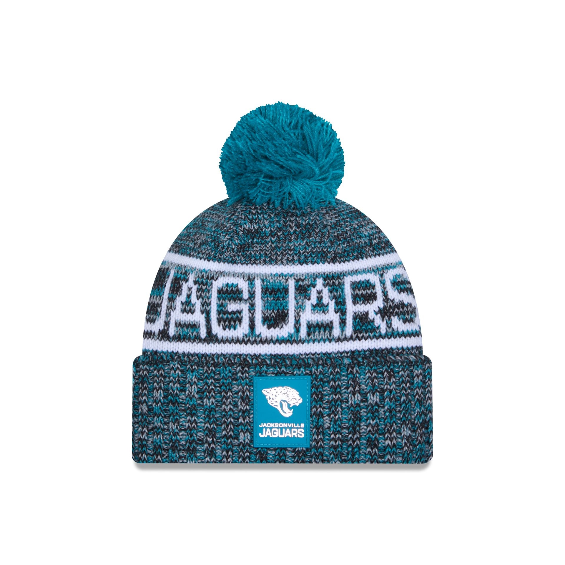 Jacksonville Jaguars 2025 Sideline Cold Weather Pom Knit Hat