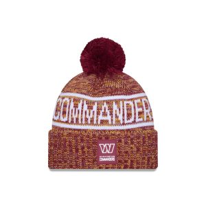 Washington Commanders 2025 Sideline Cold Weather Pom Knit Hat