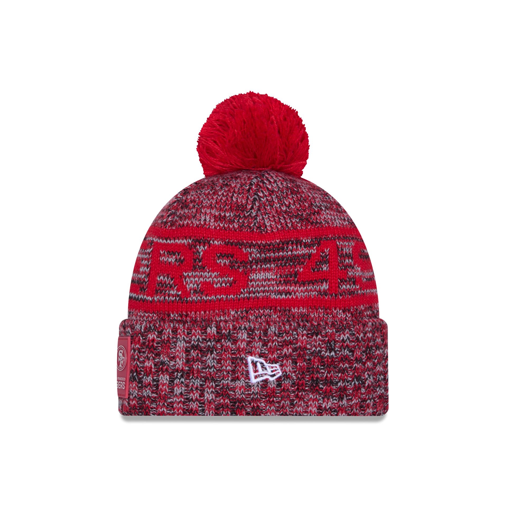 San Francisco 49ers 2025 Sideline Cold Weather Pom Knit Hat - Image 2