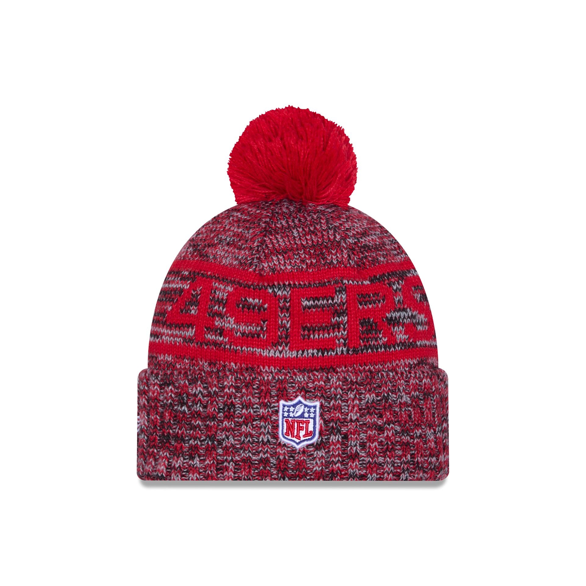 San Francisco 49ers 2025 Sideline Cold Weather Pom Knit Hat - Image 3