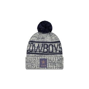 Dallas Cowboys 2025 Sideline Cold Weather Kids Pom Knit Hat