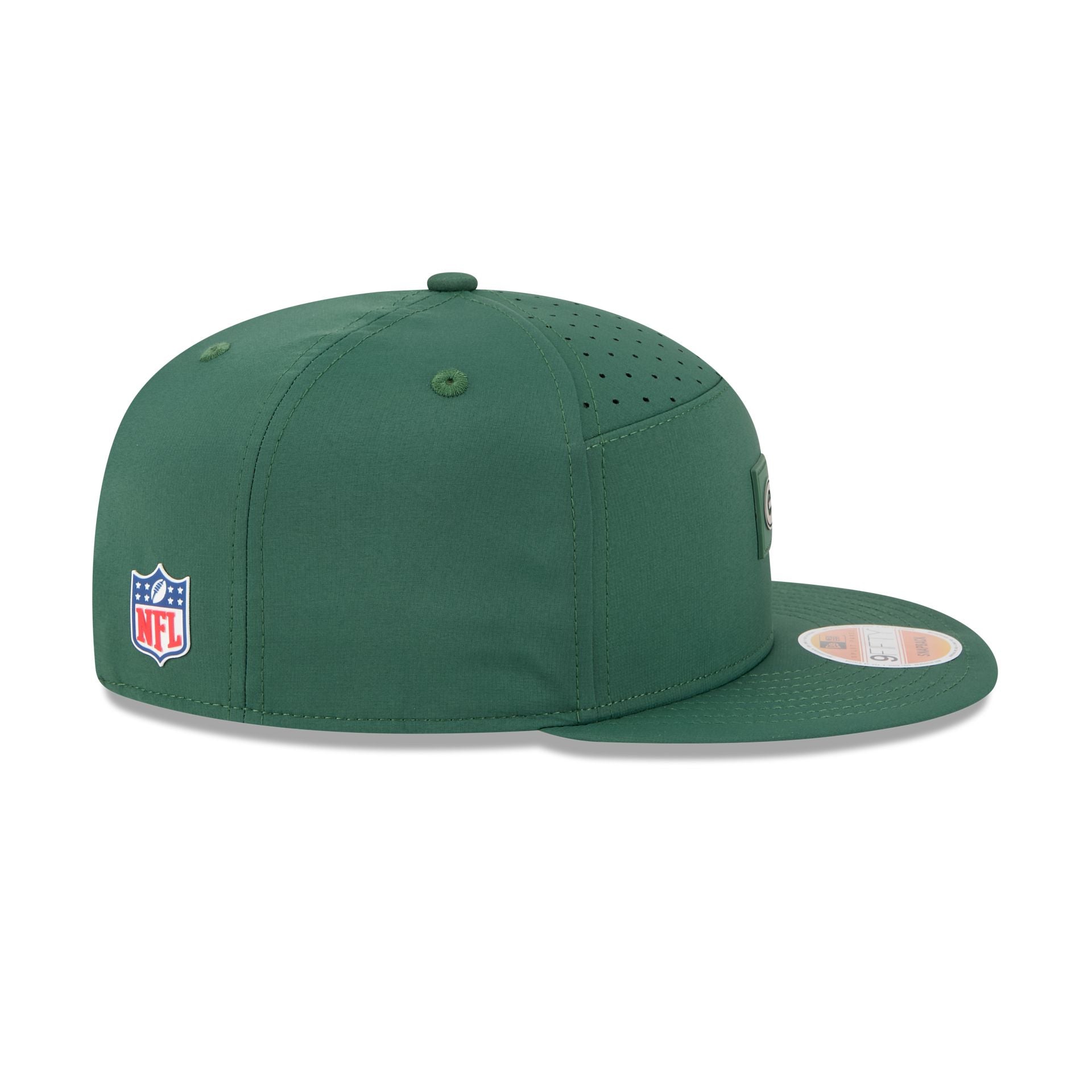 Green Bay Packers 2025 Sideline Hot Weather Split Panel 9FIFTY Snapback Hat - Image 5