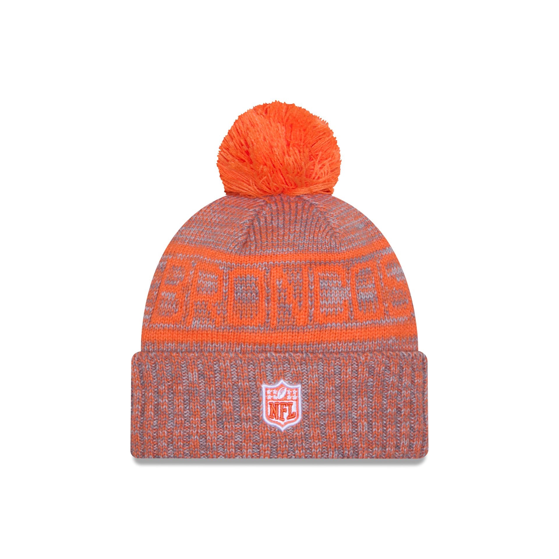 Denver Broncos 2025 Sideline Cold Weather Gray Pom Knit Hat - Image 3