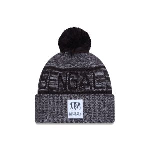 Cincinnati Bengals 2025 Sideline Cold Weather Gray Pom Knit Hat