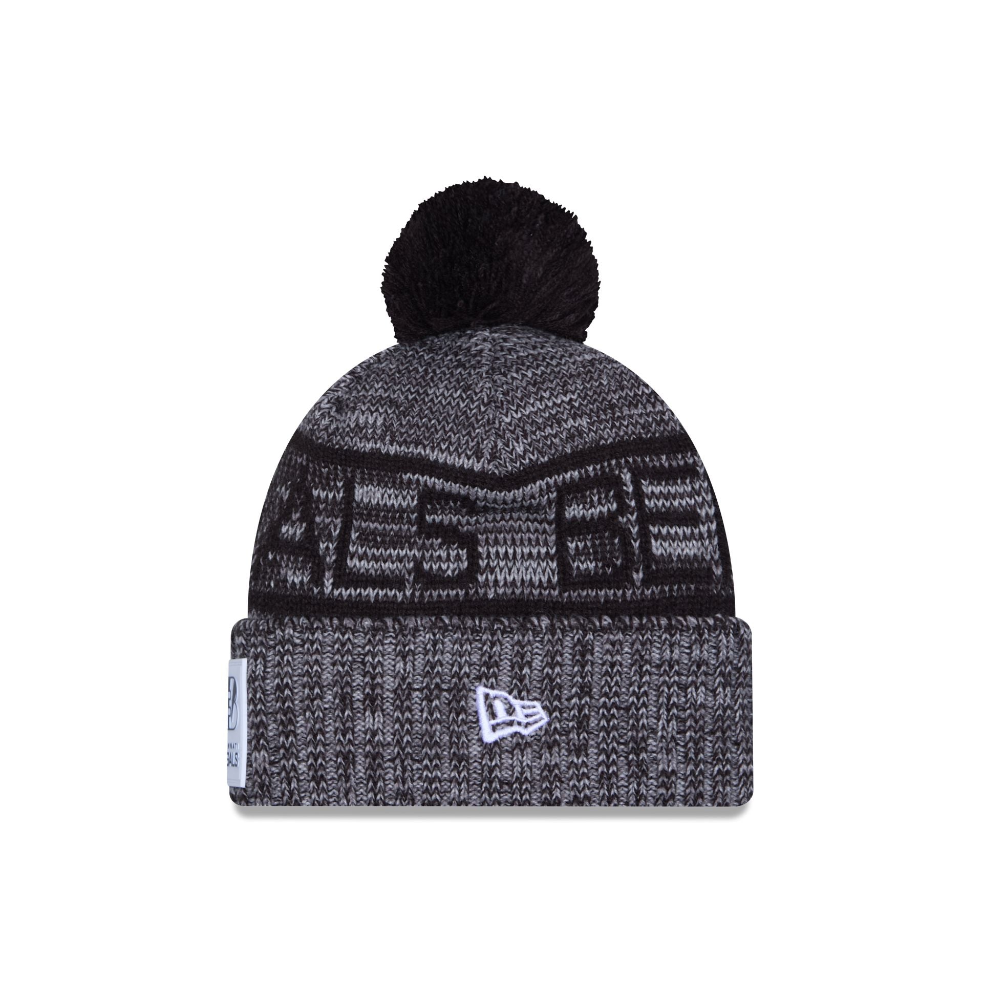 Cincinnati Bengals 2025 Sideline Cold Weather Gray Pom Knit Hat - Image 2