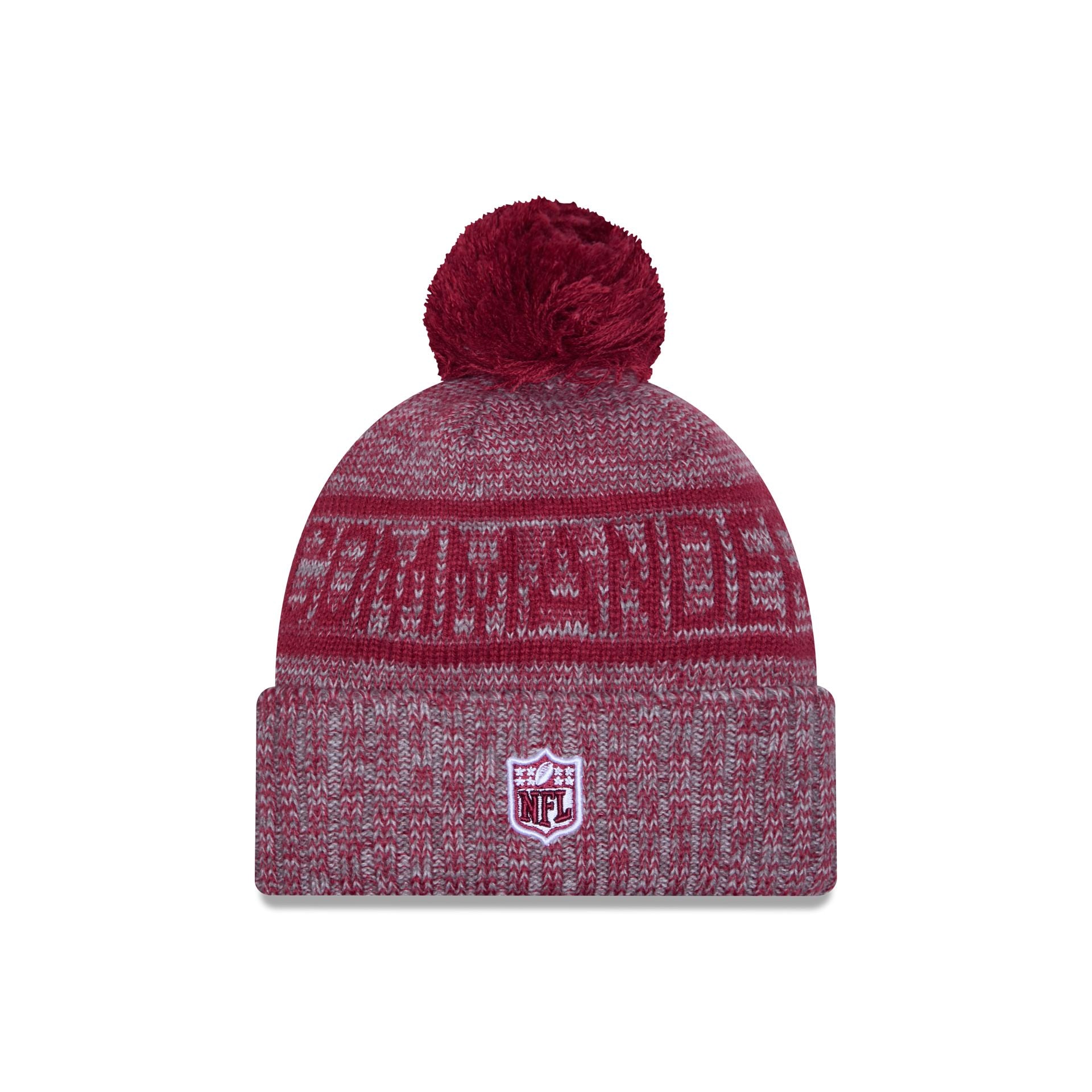 Washington Commanders 2025 Sideline Cold Weather Gray Pom Knit Hat - Image 3