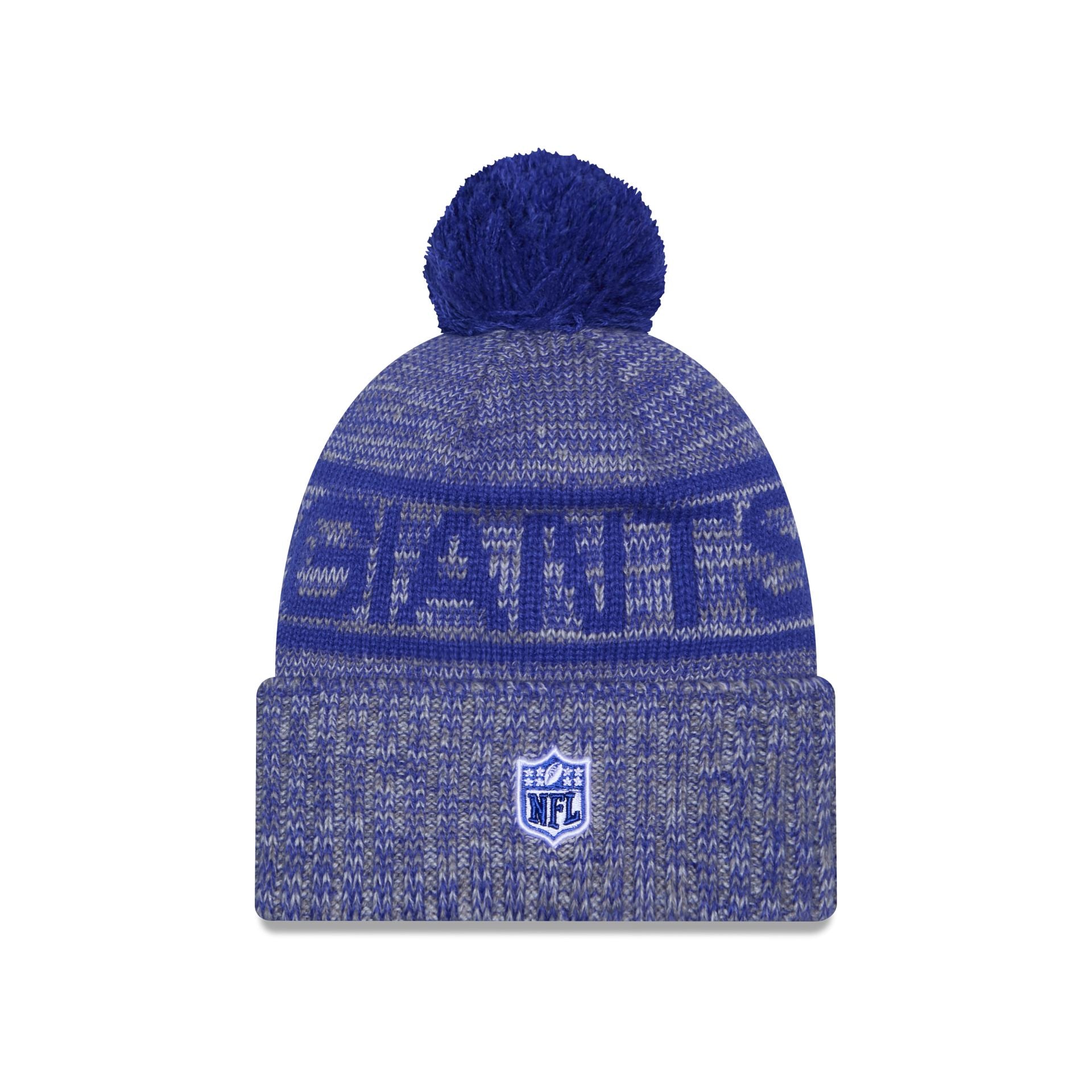 New York Giants 2025 Sideline Cold Weather Gray Pom Knit Hat - Image 3