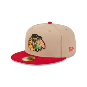 Chicago Blackhawks Camel 59FIFTY Fitted Hat