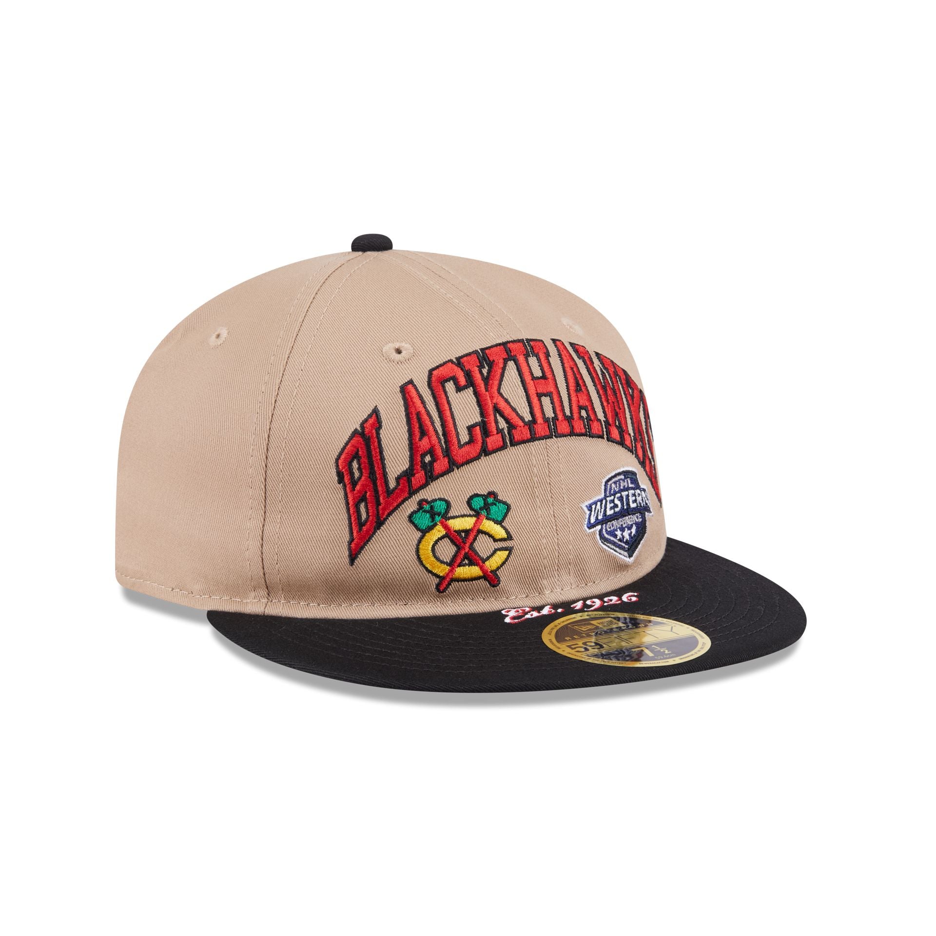 Chicago Blackhawks Camel Retro Crown 59FIFTY Fitted Hat - Image 3