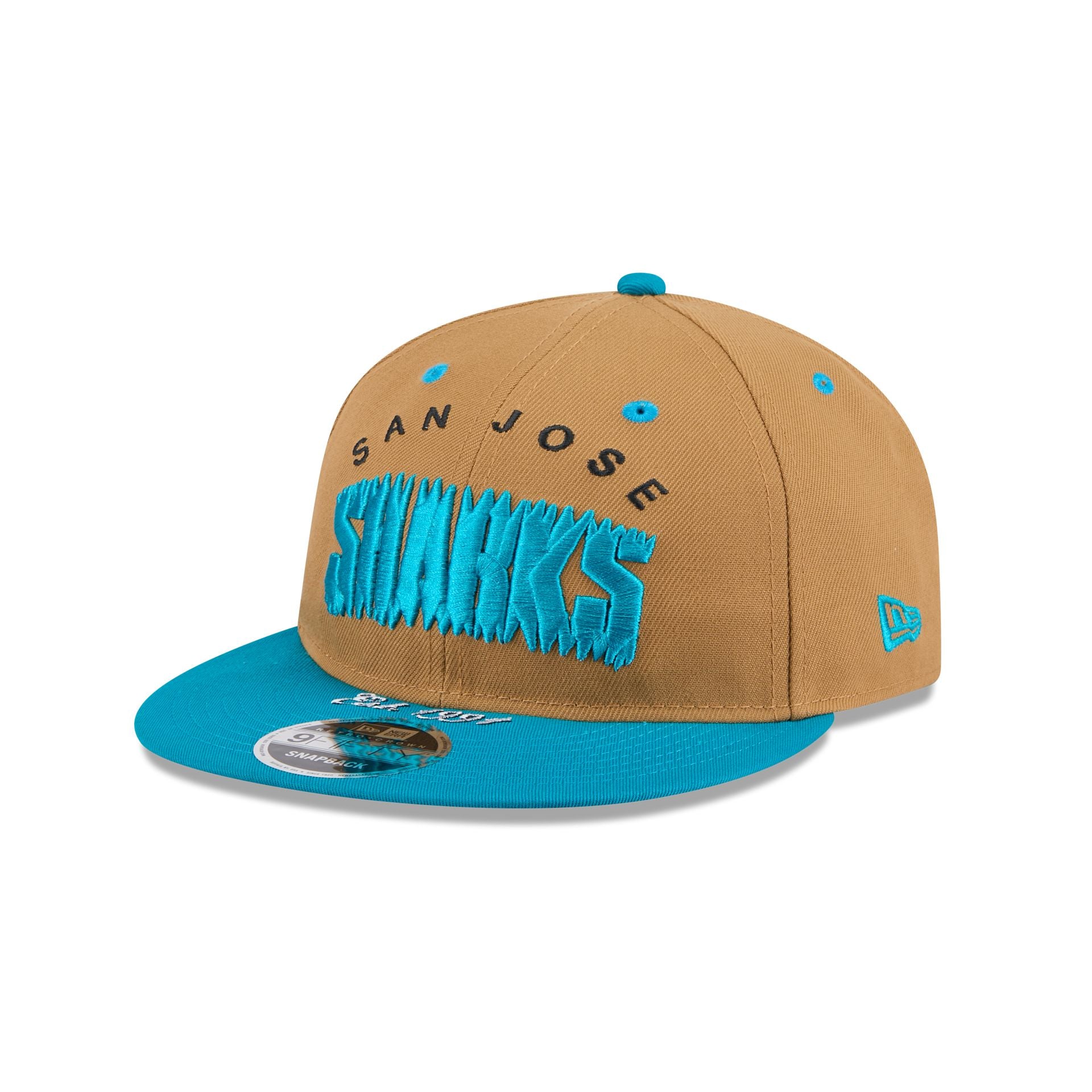 San Jose Sharks Wheat Retro Crown 9FIFTY Snapback Hat