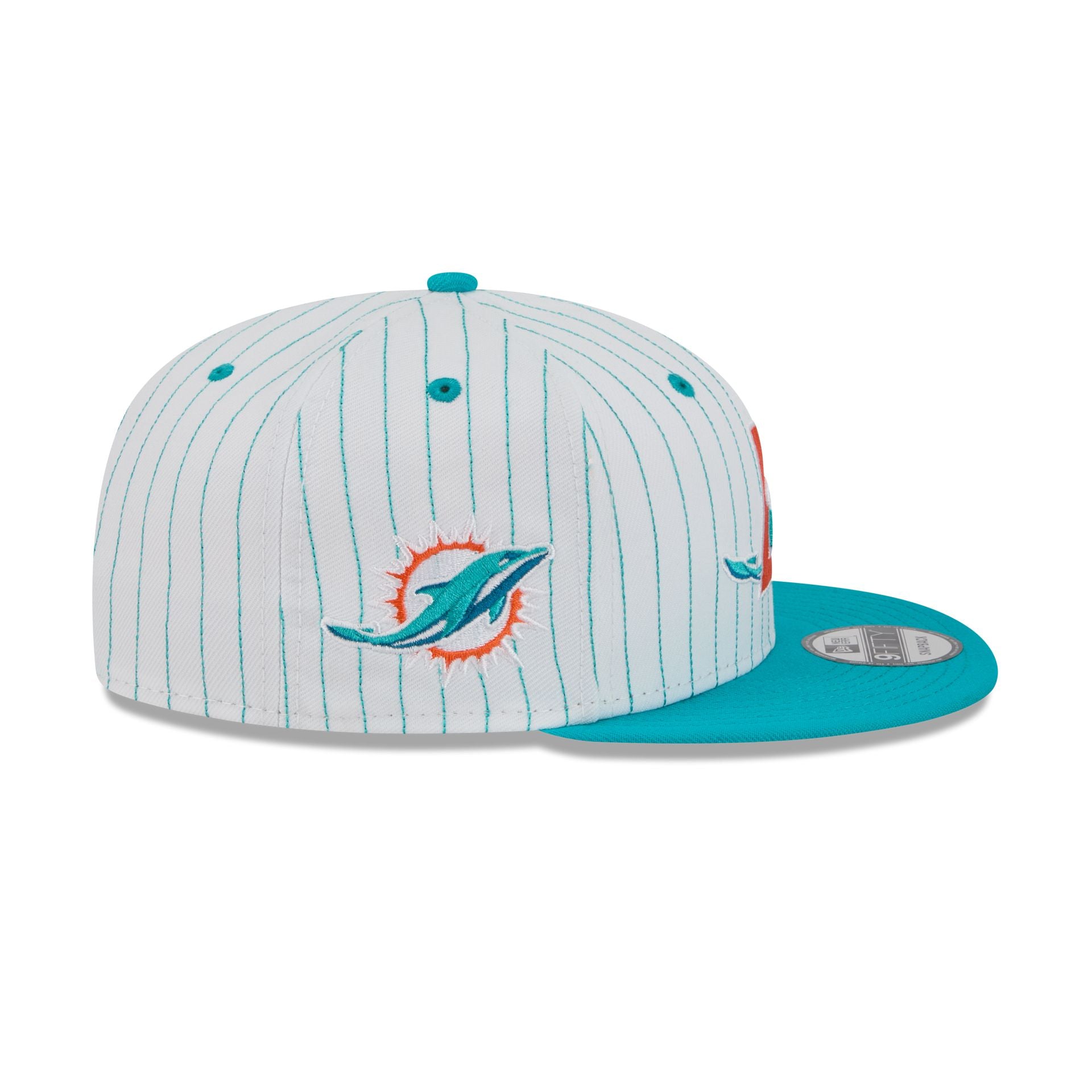 Miami Dolphins Deceptor Pinstripe 9FIFTY Snapback Hat - Image 4