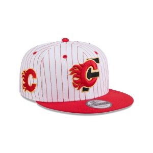 Calgary Flames Deceptor Pinstripe 9FIFTY Snapback Hat