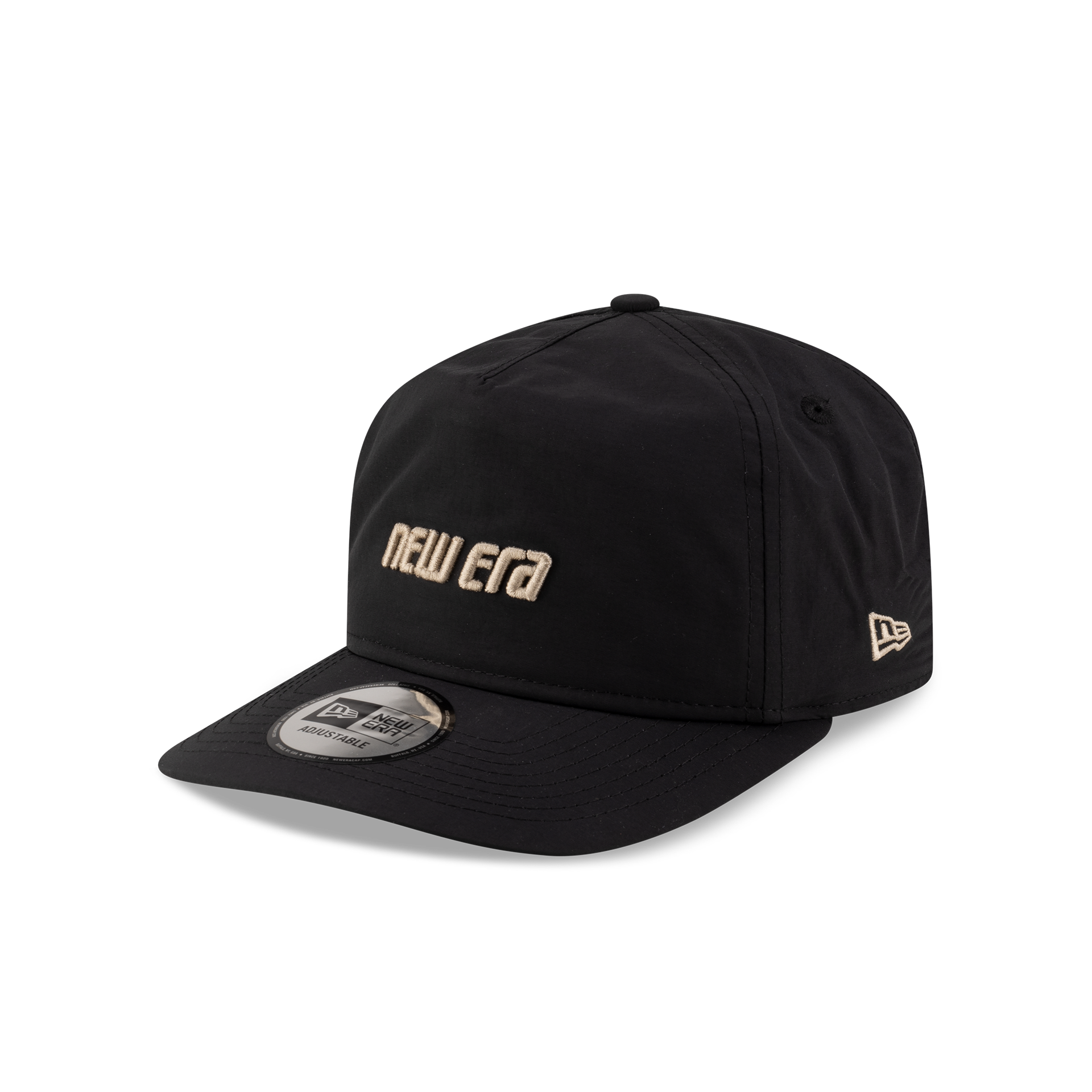 New Era Branded Raised Flag Black Golfer Hat - Image 3