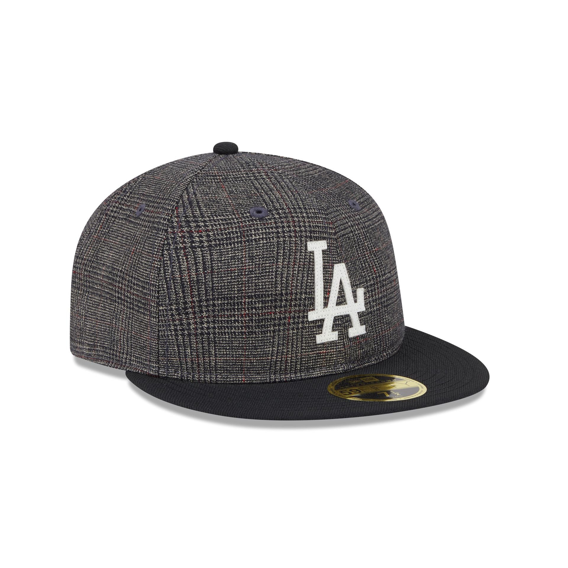 Los Angeles Dodgers Plaid Retro Crown 59FIFTY Fitted Hat - Image 3