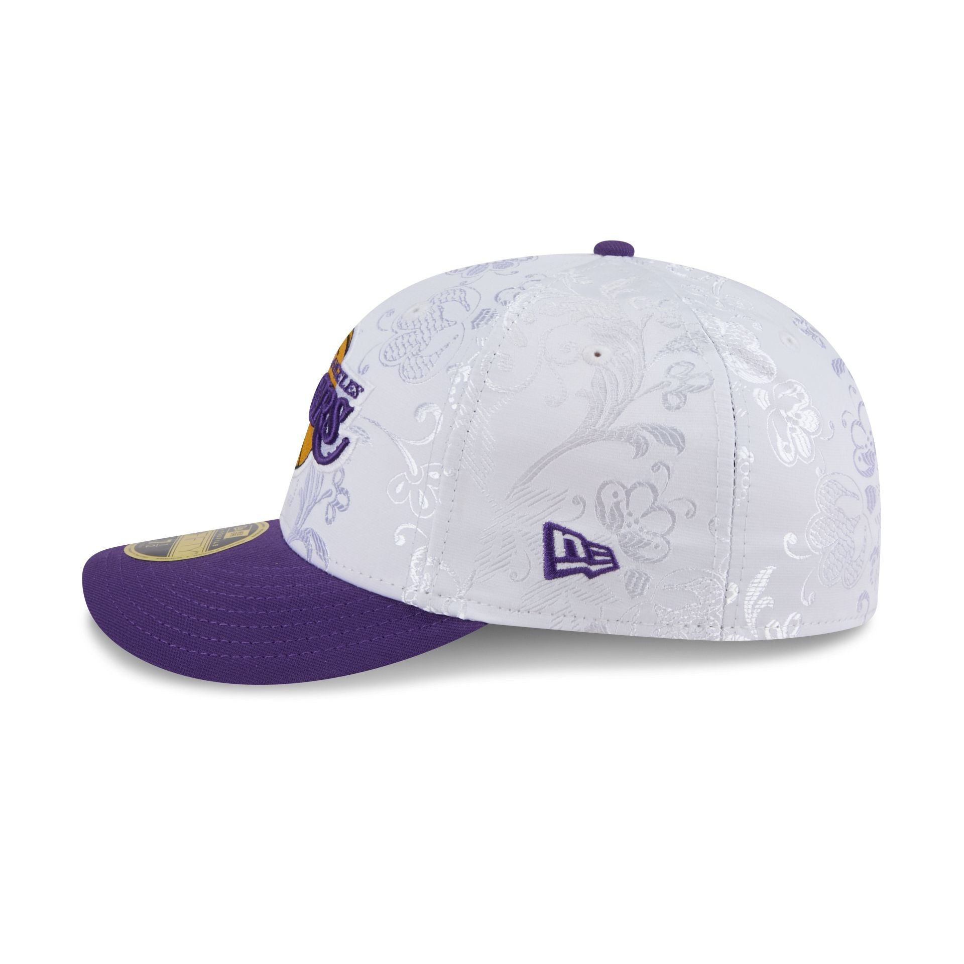 Los Angeles Lakers Floral Shine Low Profile 59FIFTY Fitted Hat - Image 4